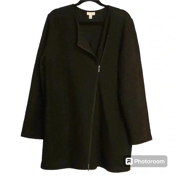 Pure Jill Women's wool blend long zip cardigan - Picture 1 of 12